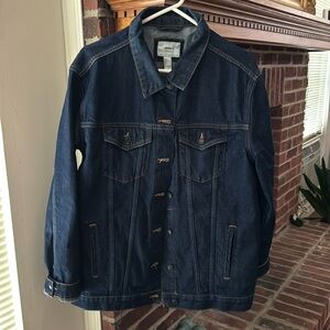 Forever 21 Dark Wash Blue Denim Jean Jacket Women’s Size L